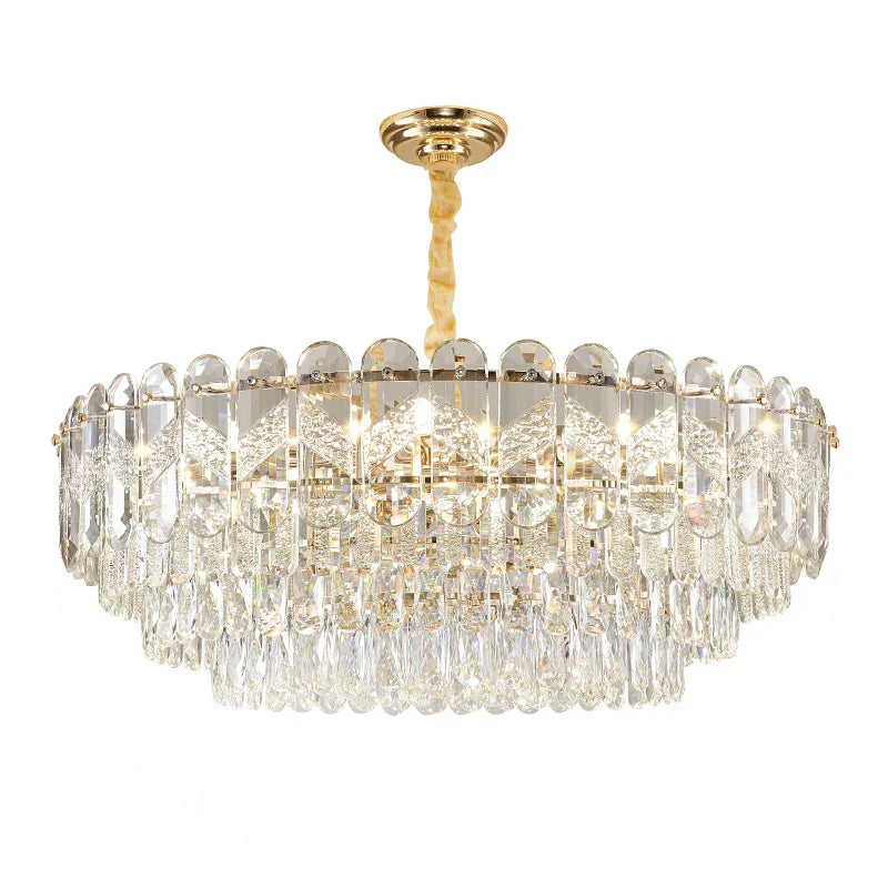 DecorBites™ Crystal Chandelier LED Light: Modern Luxury Restaurant Hall Lighting
