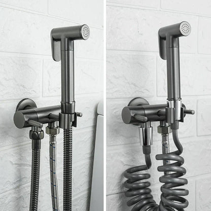 DecorBites™ Brass Bidet Shower Head with Double Outlet Angle Valve