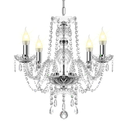 DecorBites™ Crystal Chandelier Pendant Light Cognac Gold LED Luxury Lamp for Dining Living Room