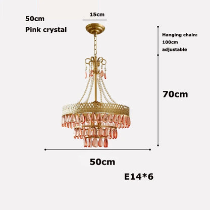 DecorBites™ Crystal Water Drop LED Ceiling Chandelier for Foyer and Entry Way