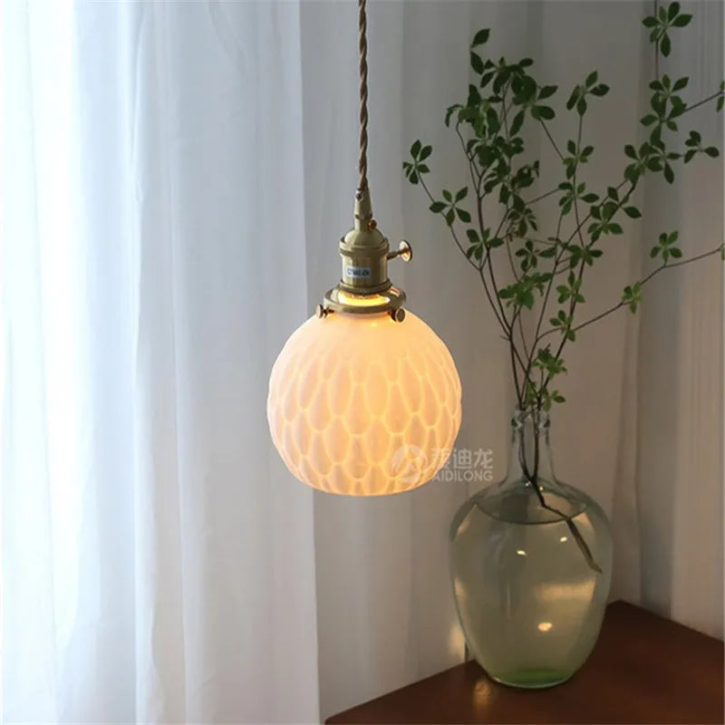 DecorBites™ Ceramic LED Pendant Lights | Copper Modern Hanglamp for Home Indoor Lighting