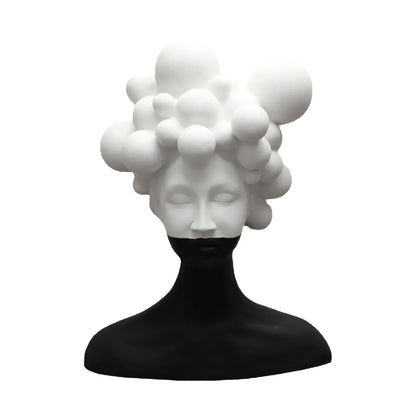 DecorBites™ Abstract Woman Figurine Resin Sculpture Home Decor Human Head Statue