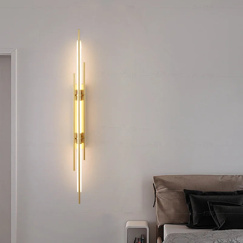 DecorBites™ Acrylic Copper Wall Sconce 80/100cm Minimalist Living Room Lights