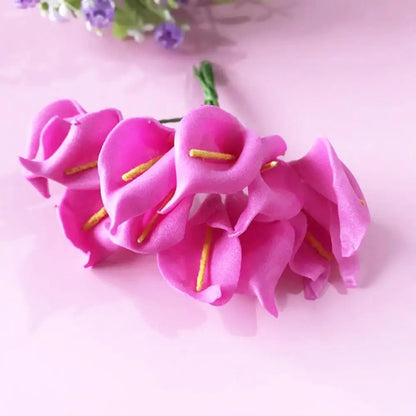 DecorBites™ 200pcs Mixed Rose Red Flower Cherry Stamen Berries Bundle for DIY Decor