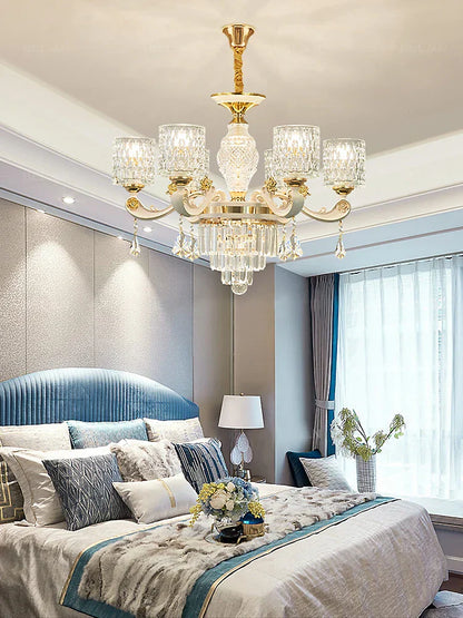 DecorBites™ Elegant Crystal Chandelier LED Lights for Luxury Home Decor