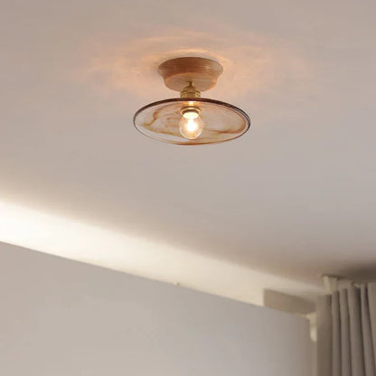 DecorBites™ Amber Glass LED Ceiling Lights Modern Decoration for Home Porch Restaurant