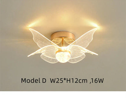 ™ Gold Acrylic LED Ceiling Light - Modern Nordic Style Lighting for Home Decor