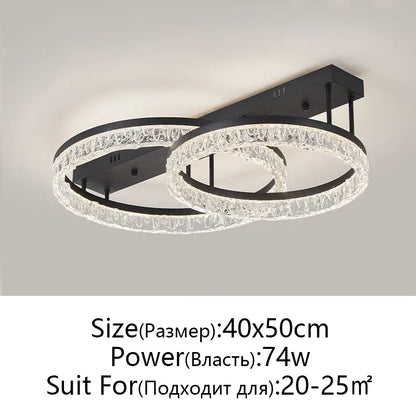 DecorBites™ LED Ring Chandelier with Remote Control - Modern Ceiling Lamp for Home Décor