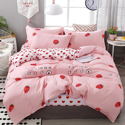 DecorBites™ Lattice Plant Geometric Pattern Bedding Set with Sheet Pillows