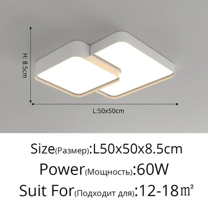 DecorBites™ LED Acrylic Chandelier - Modern Indoor Lighting for Bedroom Kitchen Living Room