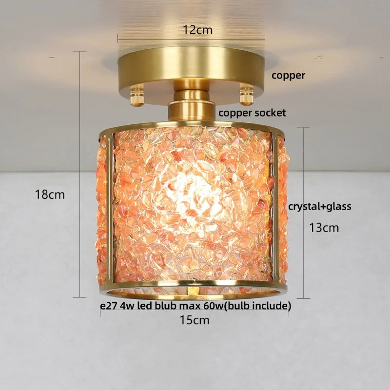 DecorBites™ Column Glass Crystal Ceiling Light for Nordic Modern Home Decor