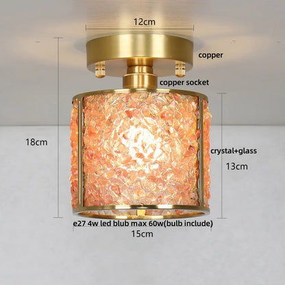 DecorBites™ Column Glass Crystal Ceiling Light for Nordic Modern Home Decor