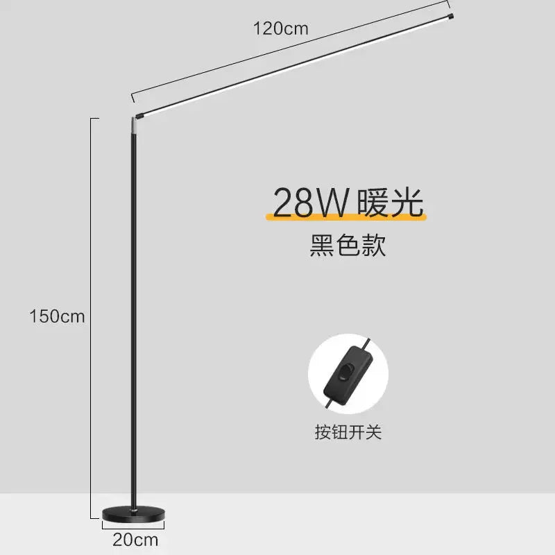 DecorBites™ LED Floor Lamp: Super Bright Minimalist Reading Fixture for Living Room and Bedroom