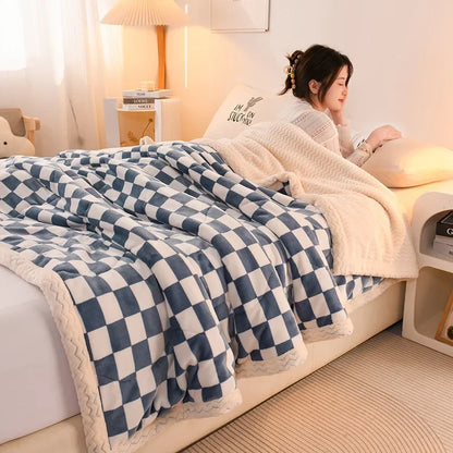 DecorBites™ Beibei Velvet Warmth Blanket | Soft & Cozy Winter Bed Blanket