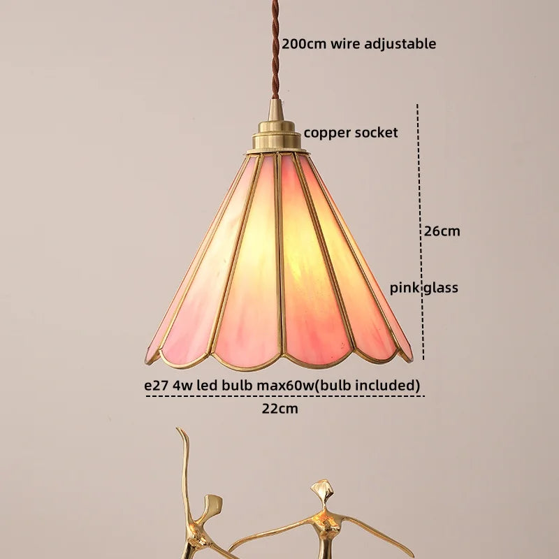 DecorBites™ Blue Glass LED Pendant Light - Modern Nordic Style for Bedroom, Living Room