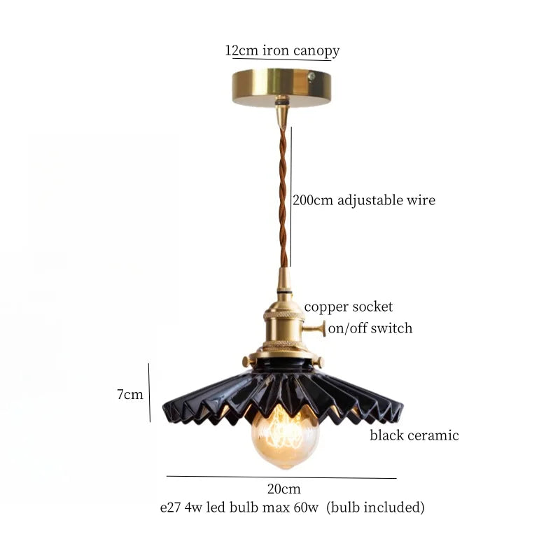 DecorBites™ Ceramic LED Hanging Lamp for Home Decor and Lighting