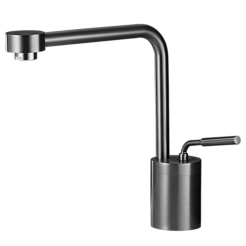 DecorBites™ Brushed Gold Kitchen and Bathroom Faucet Swivel Sink Water Crane, Hot Cold Basin Faucet