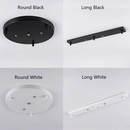 DecorBites™ Ceiling-Mounted Base Canopy Plate Chandelier Pendant Light 3 Heads Lighting