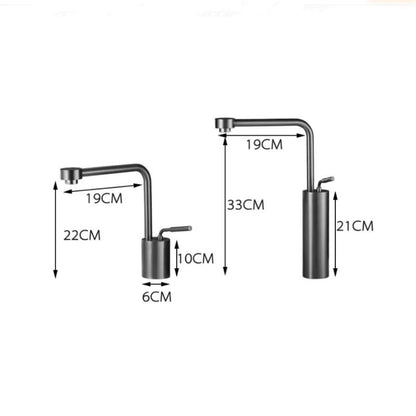 DecorBites™ Brushed Gold Kitchen and Bathroom Faucet Swivel Sink Water Crane, Hot Cold Basin Faucet