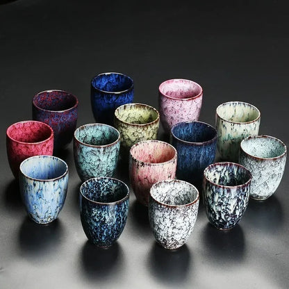 DecorBites™ Japanese Kiln Change Ceramic Tea Cup Set 250ml