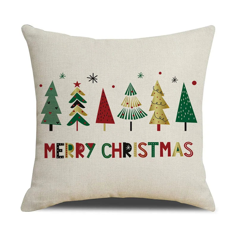 DecorBites™ Christmas Deer Linen Cushion Cover - Home Decor Sofa Pillowcase