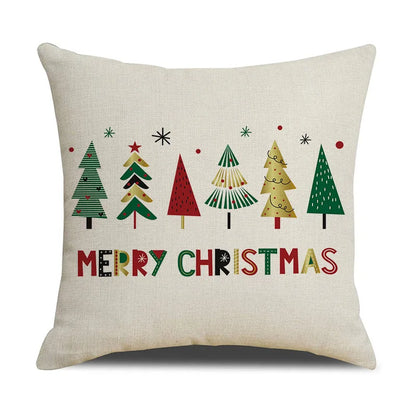 DecorBites™ Christmas Deer Linen Cushion Cover - Home Decor Sofa Pillowcase