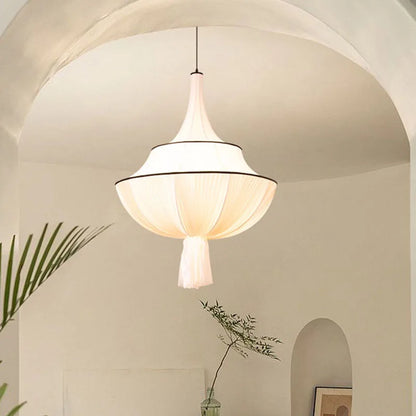 DecorBites™ French Minimalist Silk Pendant Lamp for Living Room Kitchen Farmhouse