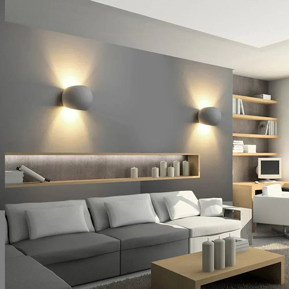 DecorBites™ LED Gypsum Wall Sconce 5W for Bedroom Living Room Kitchen Decor
