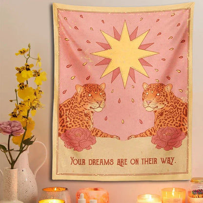 DecorBites™ Leopard Tapestry Wall Hanging | Psychedelic Bohemian Tapestries for Bedroom and Living Room