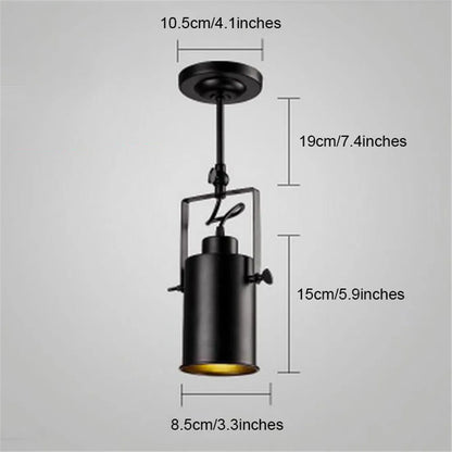 DecorBites™ Black Wrought Iron Spotlight Accent Lamp - Adjustable Flush Mount Lighting