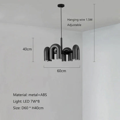 DecorBites™ LED Macaron Pendant Chandelier - Modern U Shape Hanging Lamp