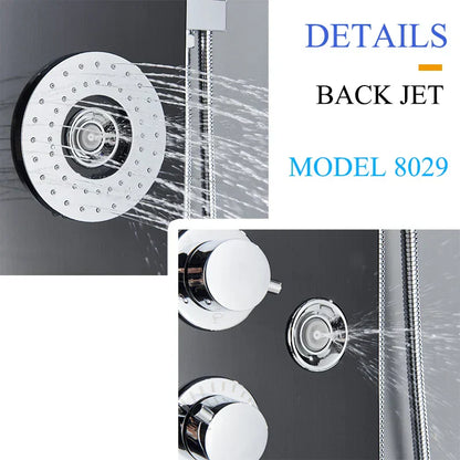 DecorBites™ LED Shower Panel Tower Rain/Waterfall Massage Spa Jets Bathroom Column