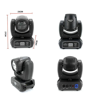 DecorBites™ 120W LED Moving Head Light Beam Spot Wash Gobo 8 Face Roto Prism