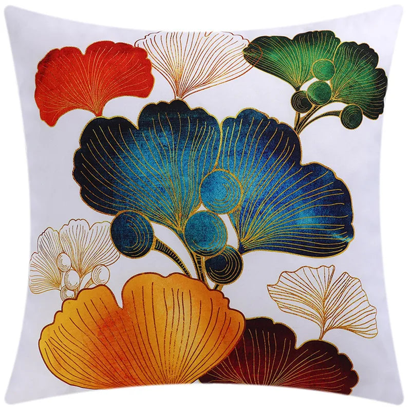 DecorBites™ Blue Floral Cushion Cover 45x45cm for Modern Home Decor & Office Sofa