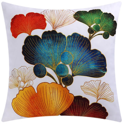 DecorBites™ Blue Floral Cushion Cover 45x45cm for Modern Home Decor & Office Sofa
