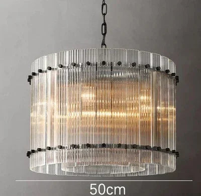 DecorBites™ Gold Double Layer Ring Crystal Pendant Light for Bedroom Dining Living Room