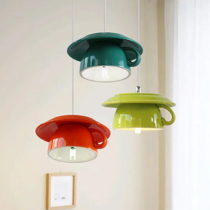 DecorBites™ Ceramic Cup Pendant Lights Ceiling Chandeliers Modern Hanging Lamp