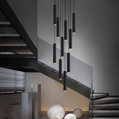DecorBites™ Crystal Chandelier Stair Pendant Lamp Living Room Lighting
