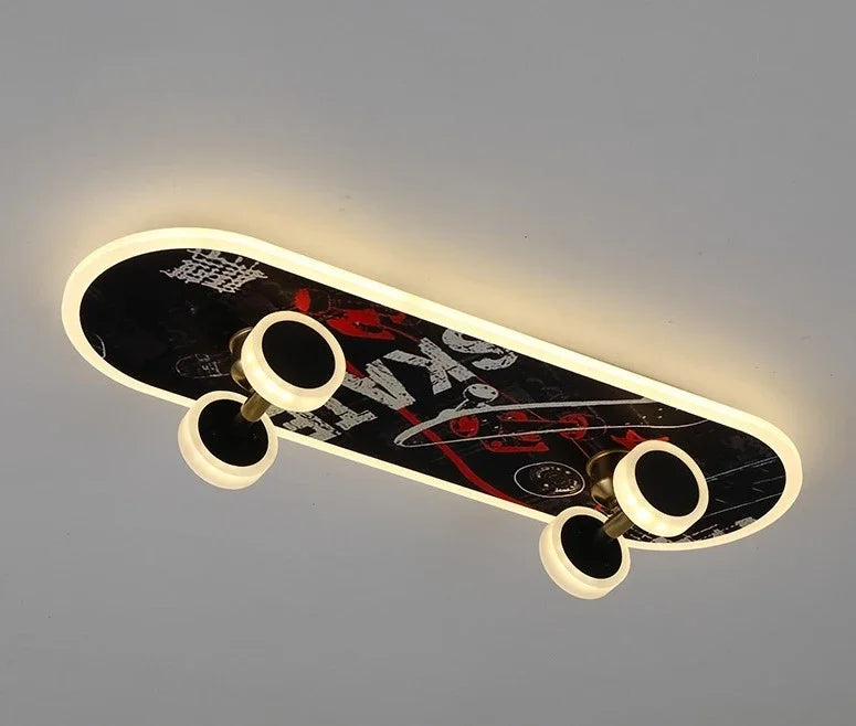 DecorBites™ Cartoon Skateboard Ceiling Light for Children's Room