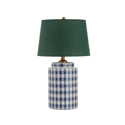 DecorBites™ Blue/Orange Ceramic Table Lamp LED E27 Modern Minimalist Desk Light