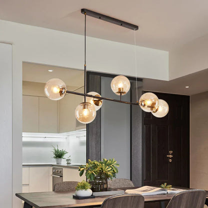 DecorBites™ Glass Ball Ceiling Chandelier for Kitchen Dining Living Room