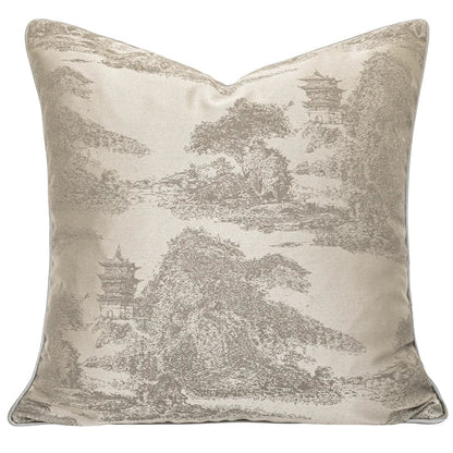 DecorBites™ Gold Quatrefoil Geometric Jacquard Pillow Cover - Luxury Home Decor