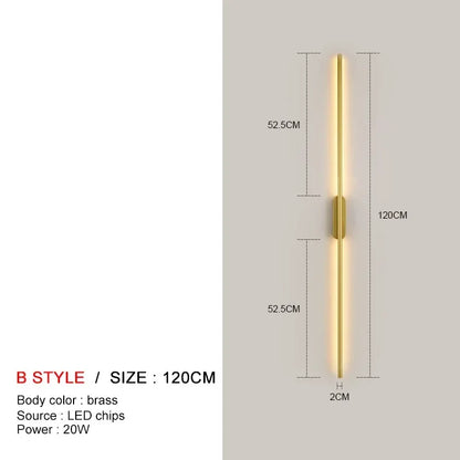 DecorBites™ Black LED Wall Lights - Modern Straight Line for Bedroom, Living Room, Kitchen Décor