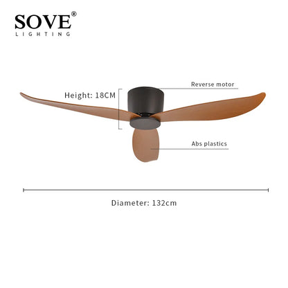 DecorBites™ 17cm White DC Ceiling Fan with Remote Control - Simple and Ultra Thin