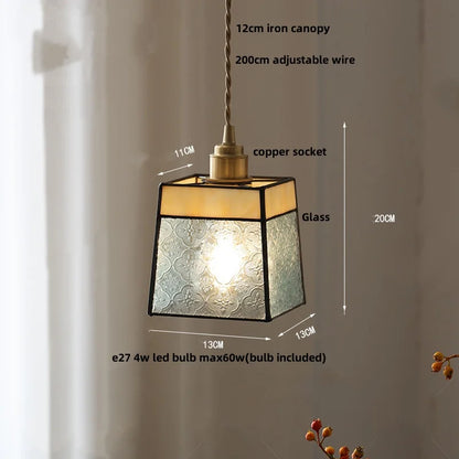 DecorBites™ Glass Globe LED Pendant Light Fixture for Porch Kitchen Aisle, Adjustable Hanging Lamp