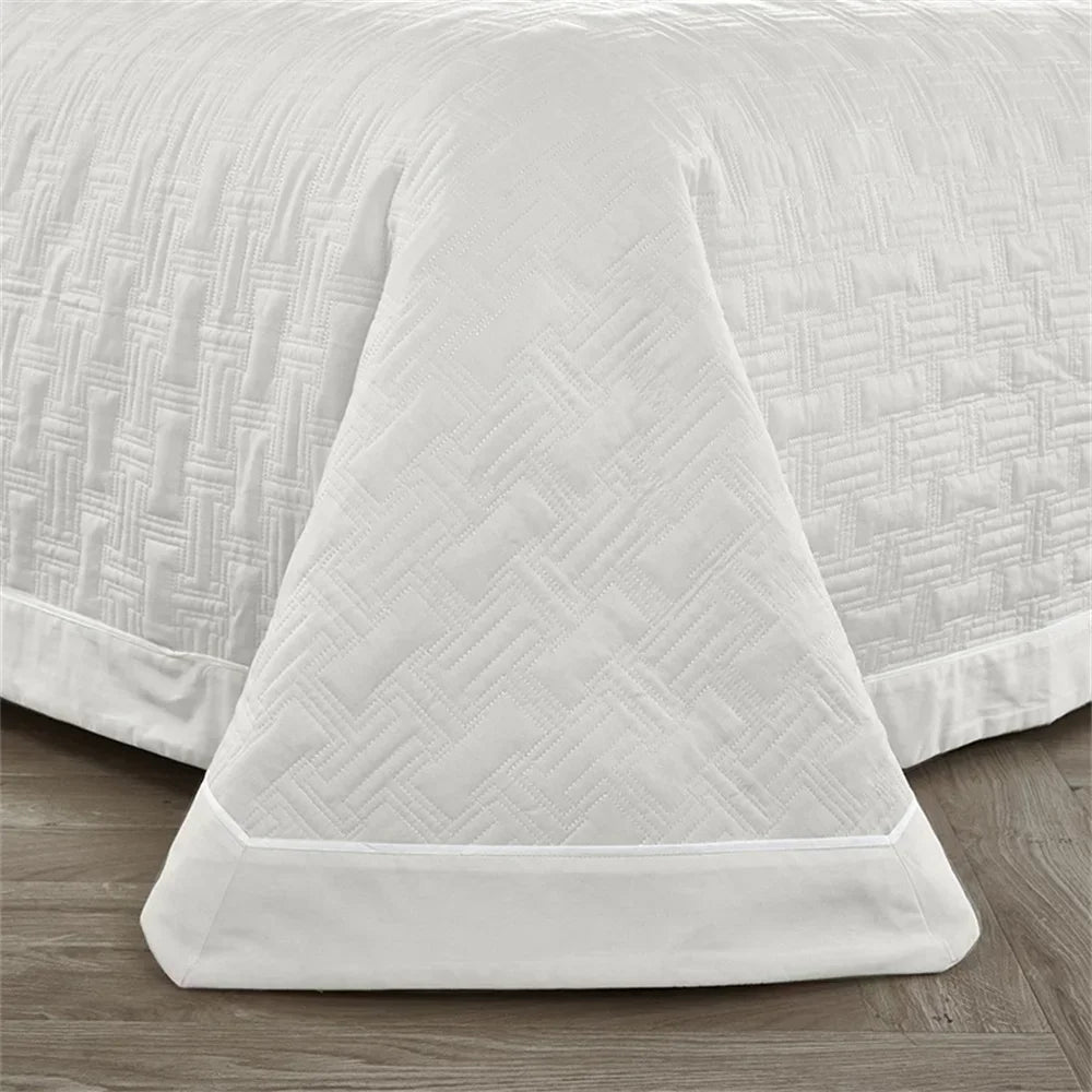 DecorBites™ Cotton Coverlet Bedspread Set with Thick Quilting for Luxurious Bedding