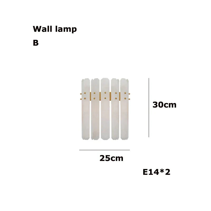 DecorBites™ Alabaster Gold Chrome Chandelier Suspension Luminaire for Living Room