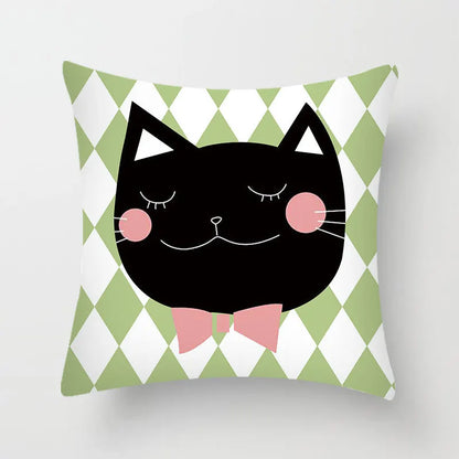 ™ Hello Cat Pillow Cover - Modern Design for Home Decor - Cute & Cozy