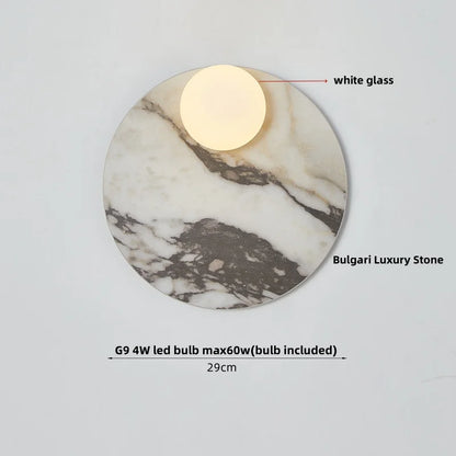 DecorBites™ Glass Globe LED Wall Lamp: Modern Nordic Stone Bathroom Mirror Light