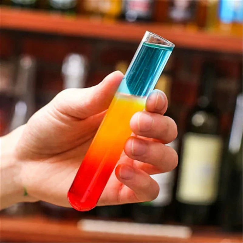 DecorBites™ 6-Piece Test Tube Cocktail Glass Set with Free Rack Stand and Shot Glasses Holder